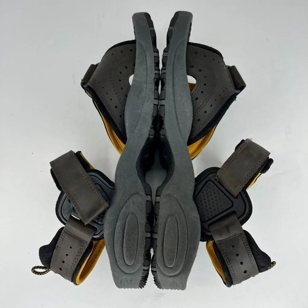 Nunn Bush Mens Gray Dual Comfort Adjustable Upper Straps Size 10M Sandals